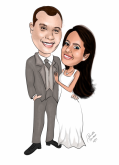 Caricatura Digital Colorida (Casal)