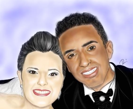 Desenho Digital Colorido (Duas pessoas)